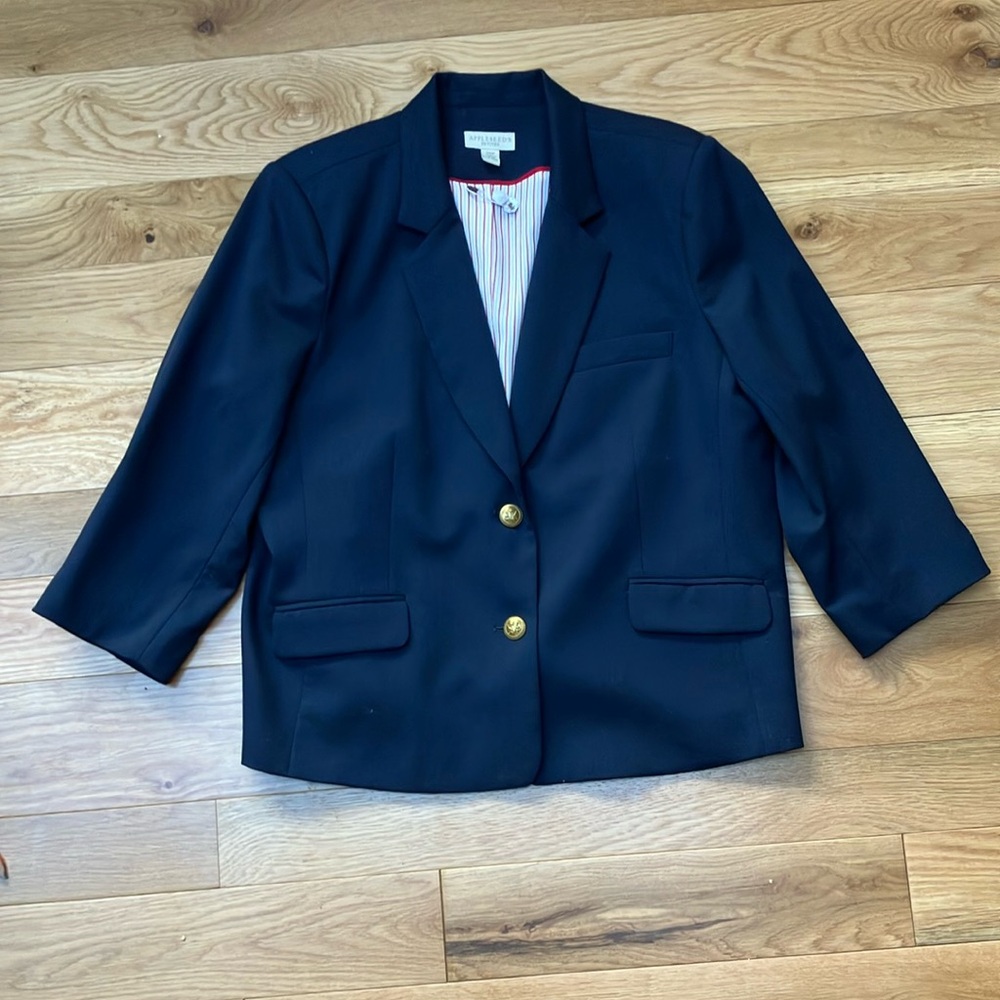 Appleseed's Dark Blue Blazer with Gold Buttons